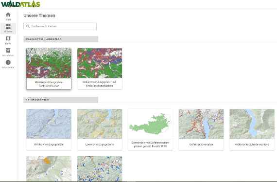 The WALDATLAS - the geodata platform for the forest